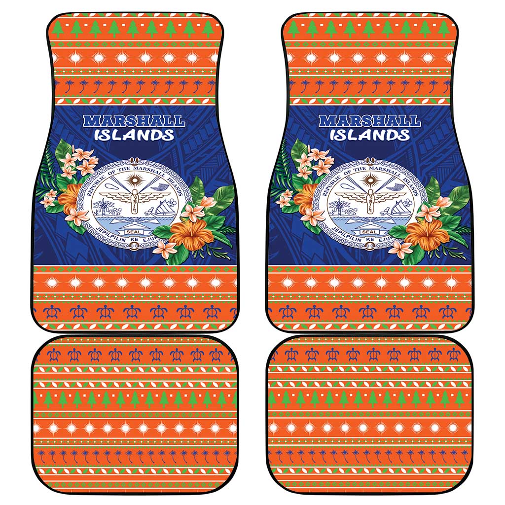 Marshall Islands Christmas Car Mats Marshallese Seal Meddi Kirijmoj