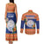 Marshall Islands Christmas Couples Matching Tank Maxi Dress and Long Sleeve Button Shirt Marshallese Seal Meddi Kirijmoj