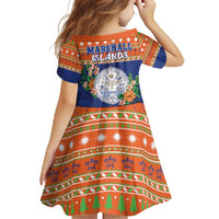 Marshall Islands Christmas Family Matching Long Sleeve Bodycon Dress and Hawaiian Shirt Marshallese Seal Meddi Kirijmoj LT05 - Polynesian Pride