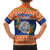 Marshall Islands Christmas Family Matching Off Shoulder Short Dress and Hawaiian Shirt Marshallese Seal Meddi Kirijmoj