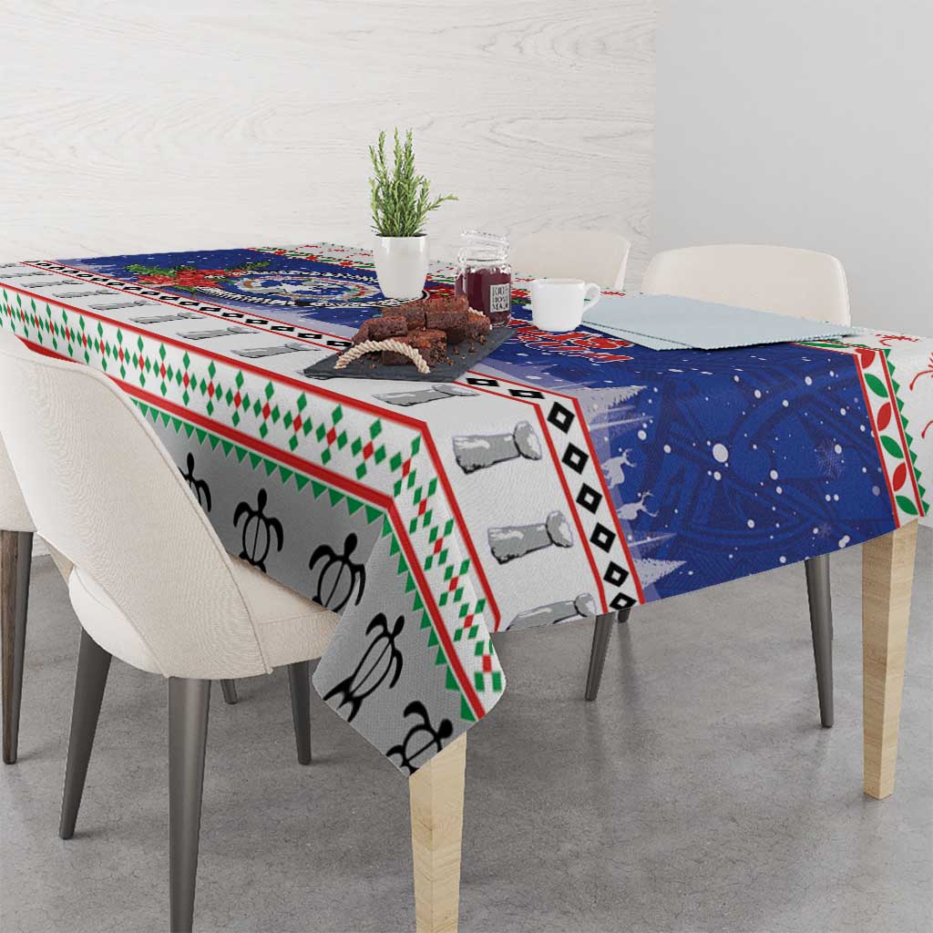 Northern Mariana Islands Christmas Tablecloth Poinsettia Filis Pasgua