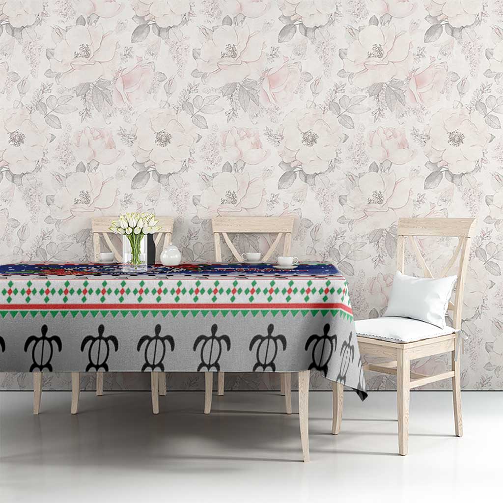 Northern Mariana Islands Christmas Tablecloth Poinsettia Filis Pasgua