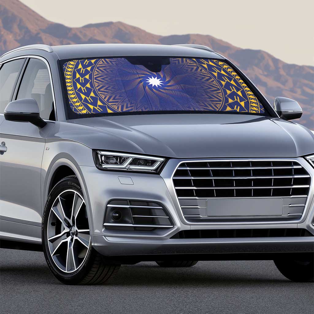 Nauru Angam Day Auto Sun Shade Polynesian Tribal Pattern Unique Style - Polynesian Pride