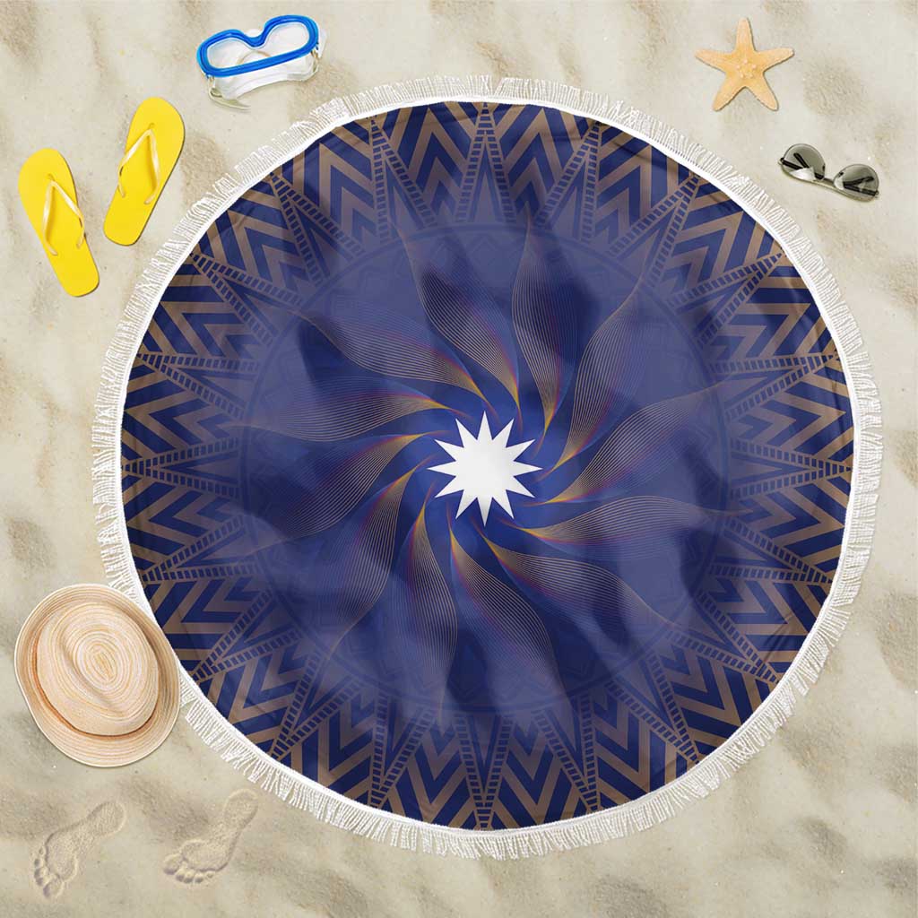 Nauru Angam Day Beach Blanket Polynesian Tribal Pattern Unique Style - Polynesian Pride