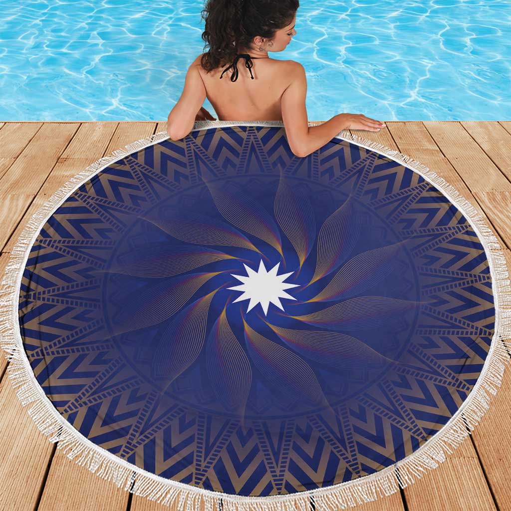 Nauru Angam Day Beach Blanket Polynesian Tribal Pattern Unique Style - Polynesian Pride