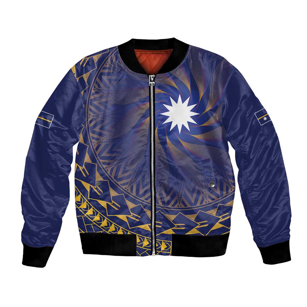 Nauru Angam Day Bomber Jacket Polynesian Tribal Pattern Unique Style - Polynesian Pride