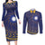 Nauru Angam Day Couples Matching Long Sleeve Bodycon Dress and Long Sleeve Button Shirt Polynesian Tribal Pattern Unique Style - Polynesian Pride