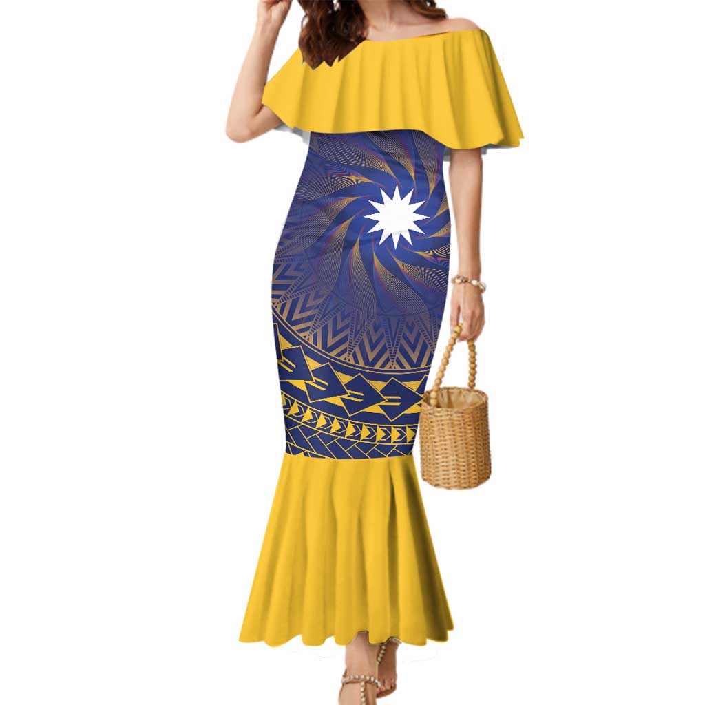 Nauru Angam Day Family Matching Mermaid Dress and Hawaiian Shirt Polynesian Tribal Pattern Unique Style - Polynesian Pride