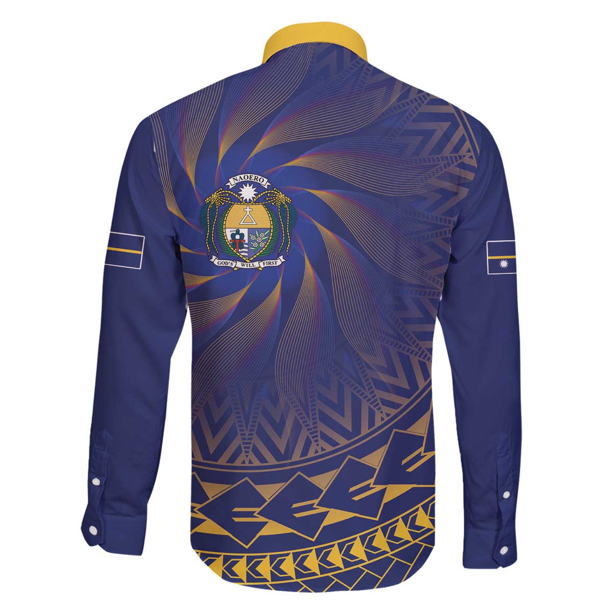 Nauru Angam Day Family Matching Off The Shoulder Long Sleeve Dress and Hawaiian Shirt Polynesian Tribal Pattern Unique Style - Polynesian Pride