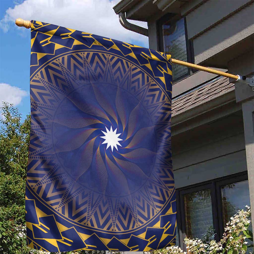 Nauru Angam Day Garden Flag Polynesian Tribal Pattern Unique Style - Polynesian Pride