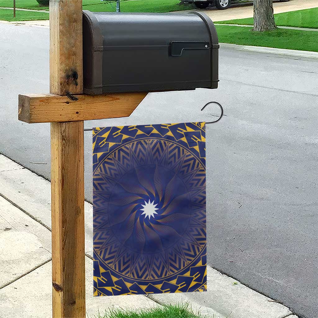 Nauru Angam Day Garden Flag Polynesian Tribal Pattern Unique Style - Polynesian Pride