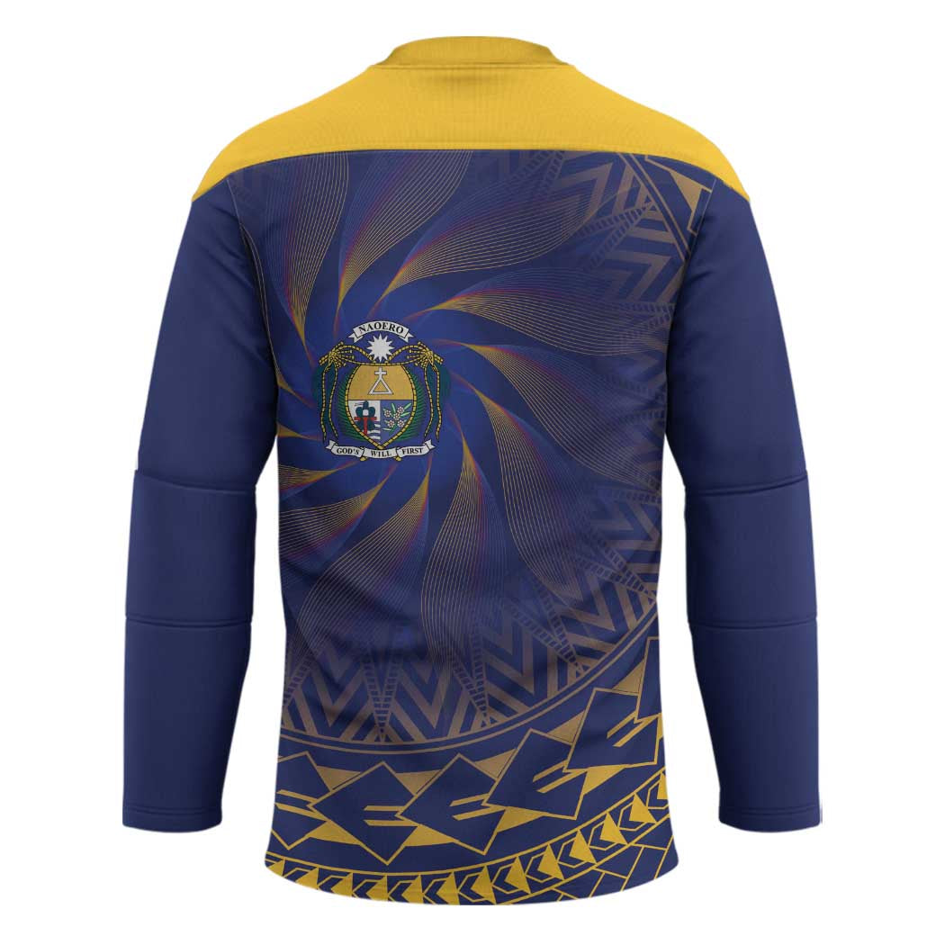 Nauru Angam Day Hockey Jersey Polynesian Tribal Pattern Unique Style - Polynesian Pride