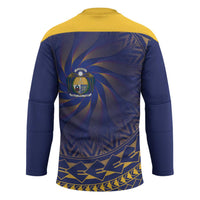 Nauru Angam Day Hockey Jersey Polynesian Tribal Pattern Unique Style - Polynesian Pride