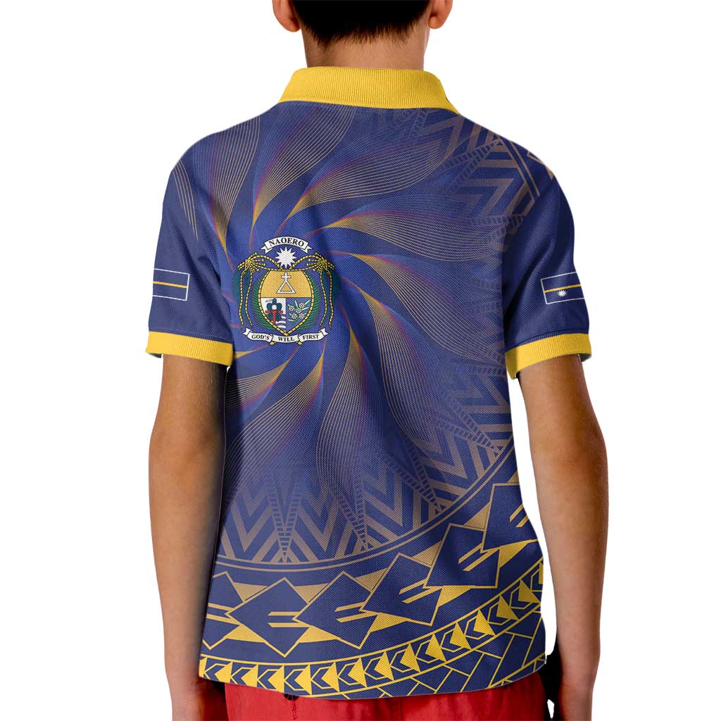 Nauru Angam Day Kid Polo Shirt Polynesian Tribal Pattern Unique Style - Polynesian Pride