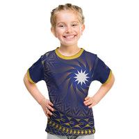 Nauru Angam Day Kid T Shirt Polynesian Tribal Pattern Unique Style - Polynesian Pride