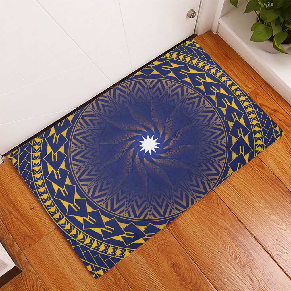 Nauru Angam Day Rubber Doormat Polynesian Tribal Pattern Unique Style - Polynesian Pride