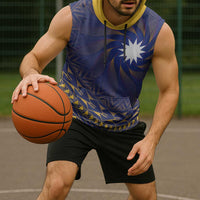 Nauru Angam Day Sleeveless Hoodie Polynesian Tribal Pattern Unique Style - Polynesian Pride