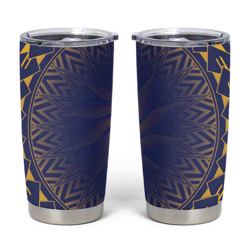 Nauru Angam Day Tumbler Cup Polynesian Tribal Pattern Unique Style - Polynesian Pride
