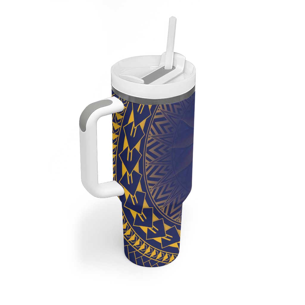Nauru Angam Day Tumbler With Handle Polynesian Tribal Pattern Unique Style - Polynesian Pride