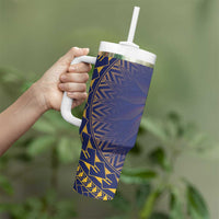 Nauru Angam Day Tumbler With Handle Polynesian Tribal Pattern Unique Style - Polynesian Pride