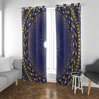 Nauru Angam Day Window Curtain Polynesian Tribal Pattern Unique Style - Polynesian Pride