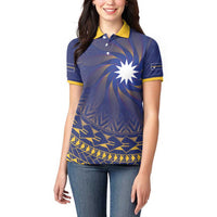 Nauru Angam Day Women Polo Shirt Polynesian Tribal Pattern Unique Style - Polynesian Pride