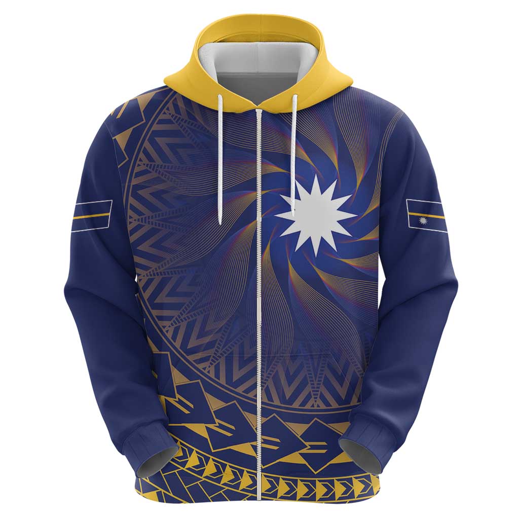 Nauru Angam Day Zip Hoodie Polynesian Tribal Pattern Unique Style - Polynesian Pride
