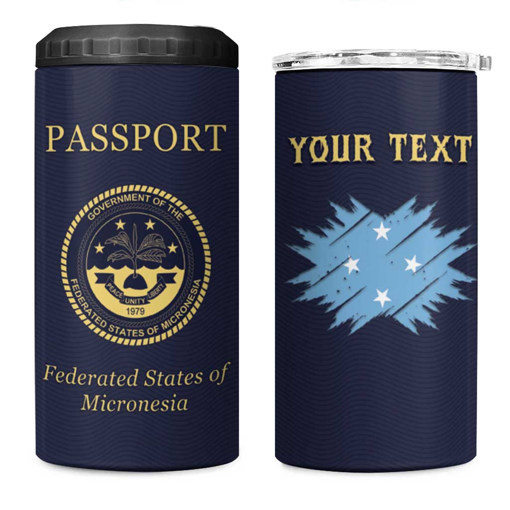 Personalised Federated States Of Micronesia 4 in 1 Can Cooler Tumbler FSM Passport - Polynesian Pride