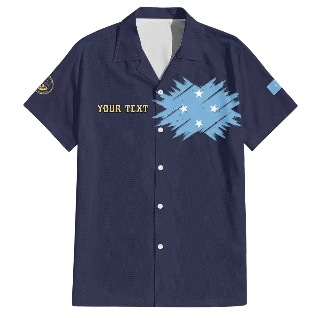 Personalised Federated States Of Micronesia Family Matching Off Shoulder Short Dress and Hawaiian Shirt FSM Passport - Polynesian Pride