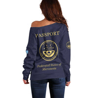Personalised Federated States Of Micronesia Off Shoulder Sweater FSM Passport - Polynesian Pride