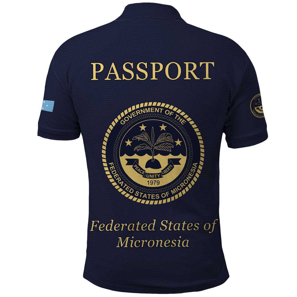 Personalised Federated States Of Micronesia Polo Shirt FSM Passport - Polynesian Pride