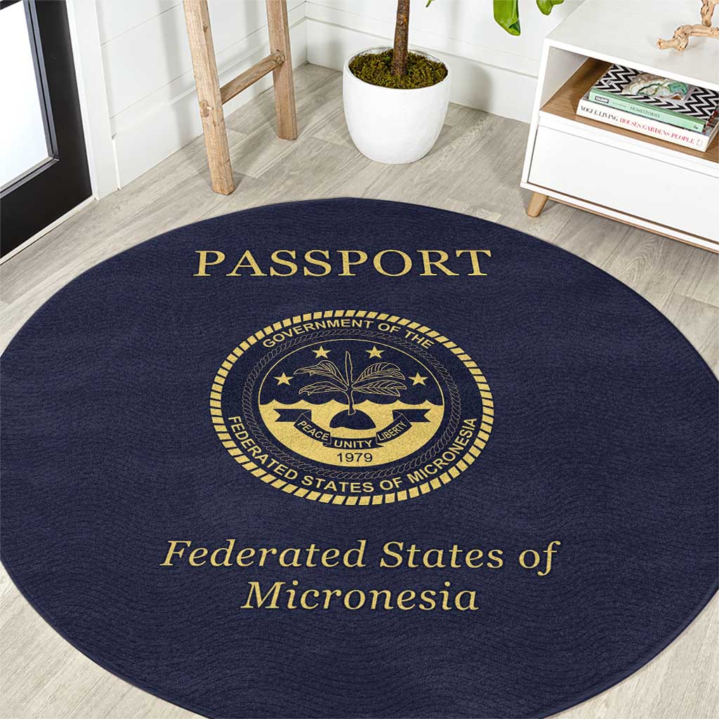 Federated States Of Micronesia Round Carpet FSM Passport - Polynesian Pride