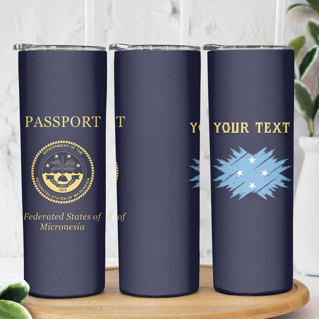 Personalised Federated States Of Micronesia Skinny Tumbler FSM Passport - Polynesian Pride
