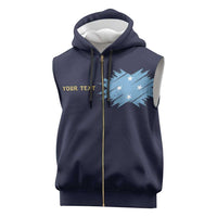 Personalised Federated States Of Micronesia Sleeveless Zip Hoodie FSM Passport - Polynesian Pride