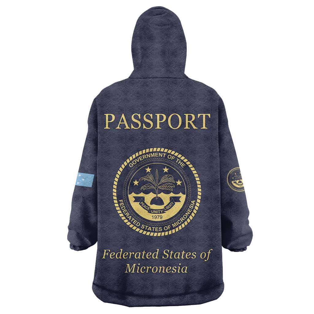 Personalised Federated States Of Micronesia Wearable Blanket Hoodie FSM Passport - Polynesian Pride