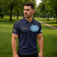 Personalised Federated States Of Micronesia Zipper Polo Shirt FSM Passport - Polynesian Pride