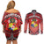 Personalised Tonga Constitution Day Couples Matching Off Shoulder Short Dress and Long Sleeve Button Shirt 150 Years Jubilee - Polynesian Pride