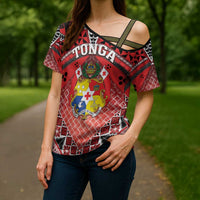 Personalised Tonga Constitution Day Cross Shoulder Shirt 150 Years Jubilee - Polynesian Pride