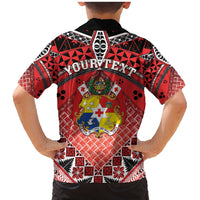 Personalised Tonga Constitution Day Family Matching Mermaid Dress and Hawaiian Shirt 150 Years Jubilee - Polynesian Pride