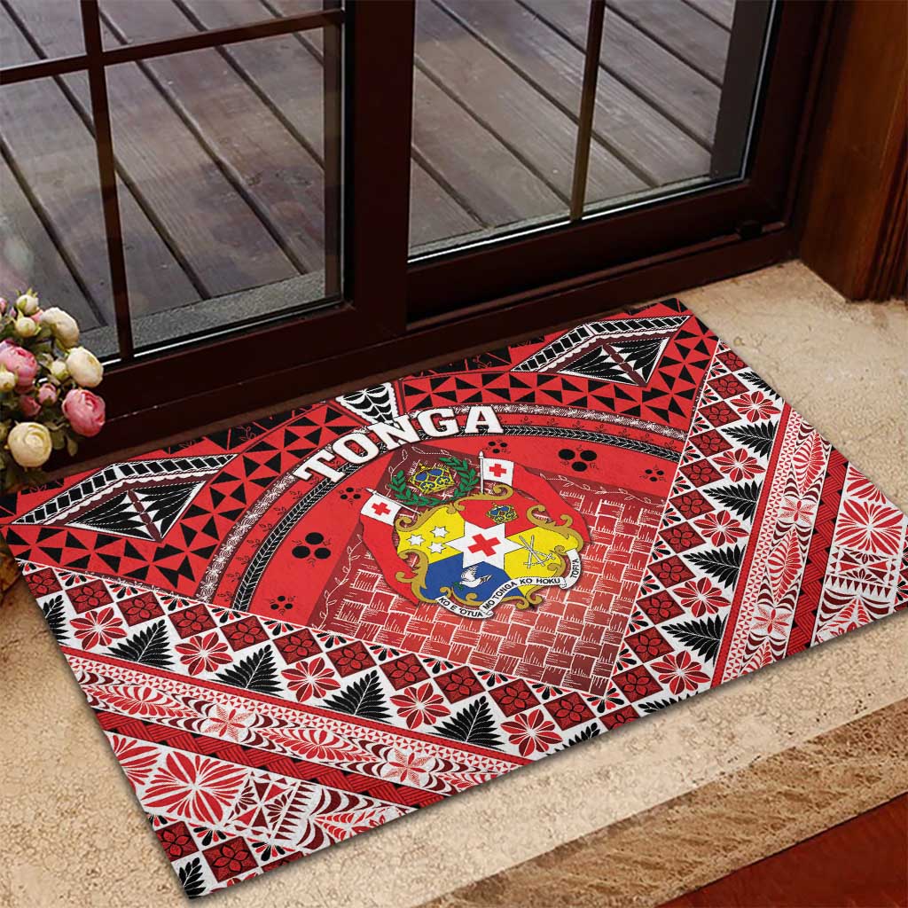 Tonga Constitution Day Rubber Doormat 150 Years Jubilee - Polynesian Pride