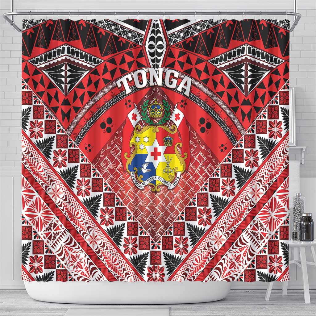 Tonga Constitution Day Shower Curtain 150 Years Jubilee - Polynesian Pride