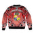 Personalised Tonga Constitution Day Sleeve Zip Bomber Jacket 150 Years Jubilee - Polynesian Pride