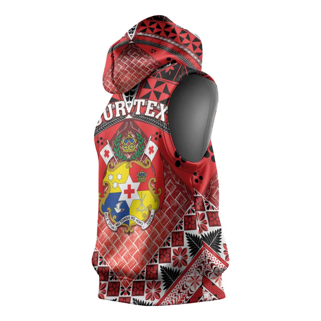 Personalised Tonga Constitution Day Sleeveless Hoodie 150 Years Jubilee - Polynesian Pride