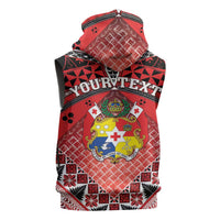 Personalised Tonga Constitution Day Sleeveless Zip Hoodie 150 Years Jubilee - Polynesian Pride