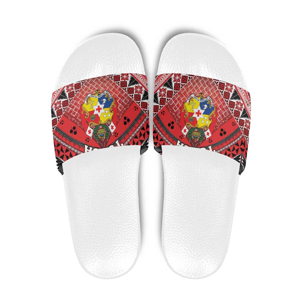 Tonga Constitution Day Slide Sandals 150 Years Jubilee - Polynesian Pride