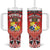 Personalised Tonga Constitution Day Tumbler With Handle 150 Years Jubilee - Polynesian Pride