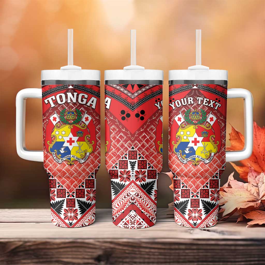 Personalised Tonga Constitution Day Tumbler With Handle 150 Years Jubilee - Polynesian Pride