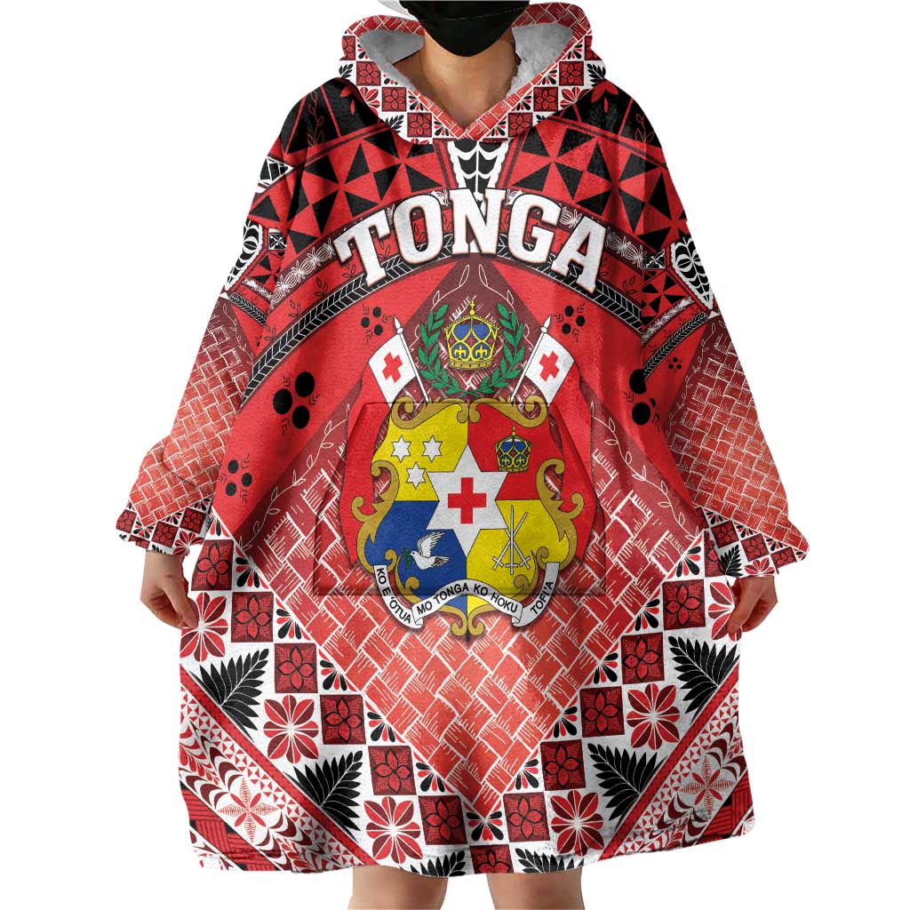 Personalised Tonga Constitution Day Wearable Blanket Hoodie 150 Years Jubilee - Polynesian Pride