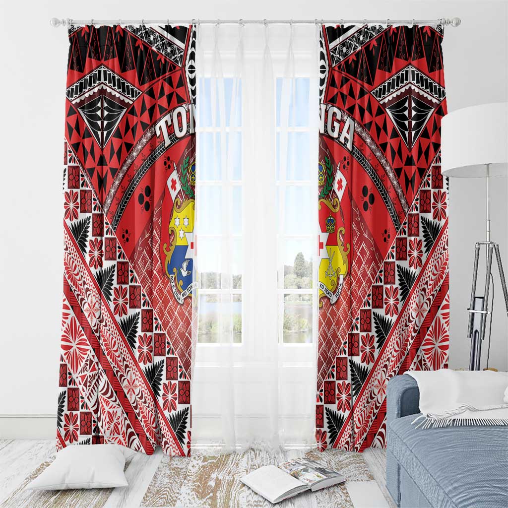 Tonga Constitution Day Window Curtain 150 Years Jubilee - Polynesian Pride