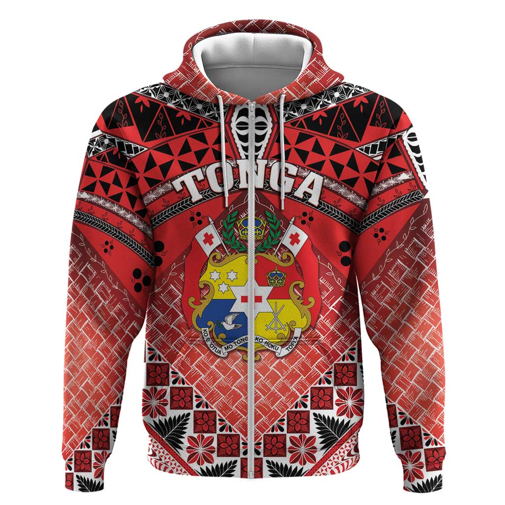 Personalised Tonga Constitution Day Zip Hoodie 150 Years Jubilee - Polynesian Pride